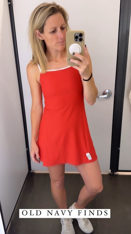 In love with this white trim active dress.  Built in shorts, also comes in green.  Wearing size xs.

#tennisdress #tennisoutfit #summerdress #summeroutfit #july4th #redwhiteandblue

#LTKFindsUnder50 #LTKVideo #LTKActive