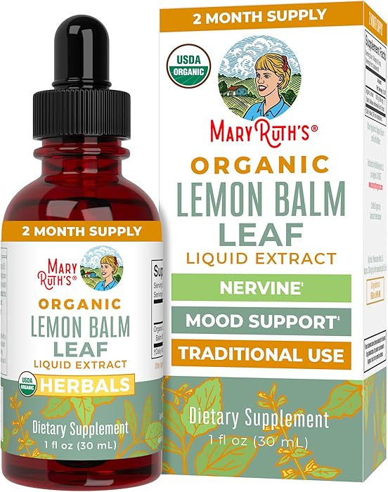 MaryRuth Organics Lemon Balm Leaf Liquid Extract | Mood Support | Relaxation | Calming | Nervine ... | Amazon (US)