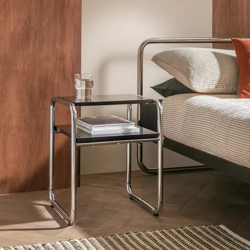 Buy Habitat Albers Bedside Table - Black & Silver | Bedside tables | Habitat | Habitat UK