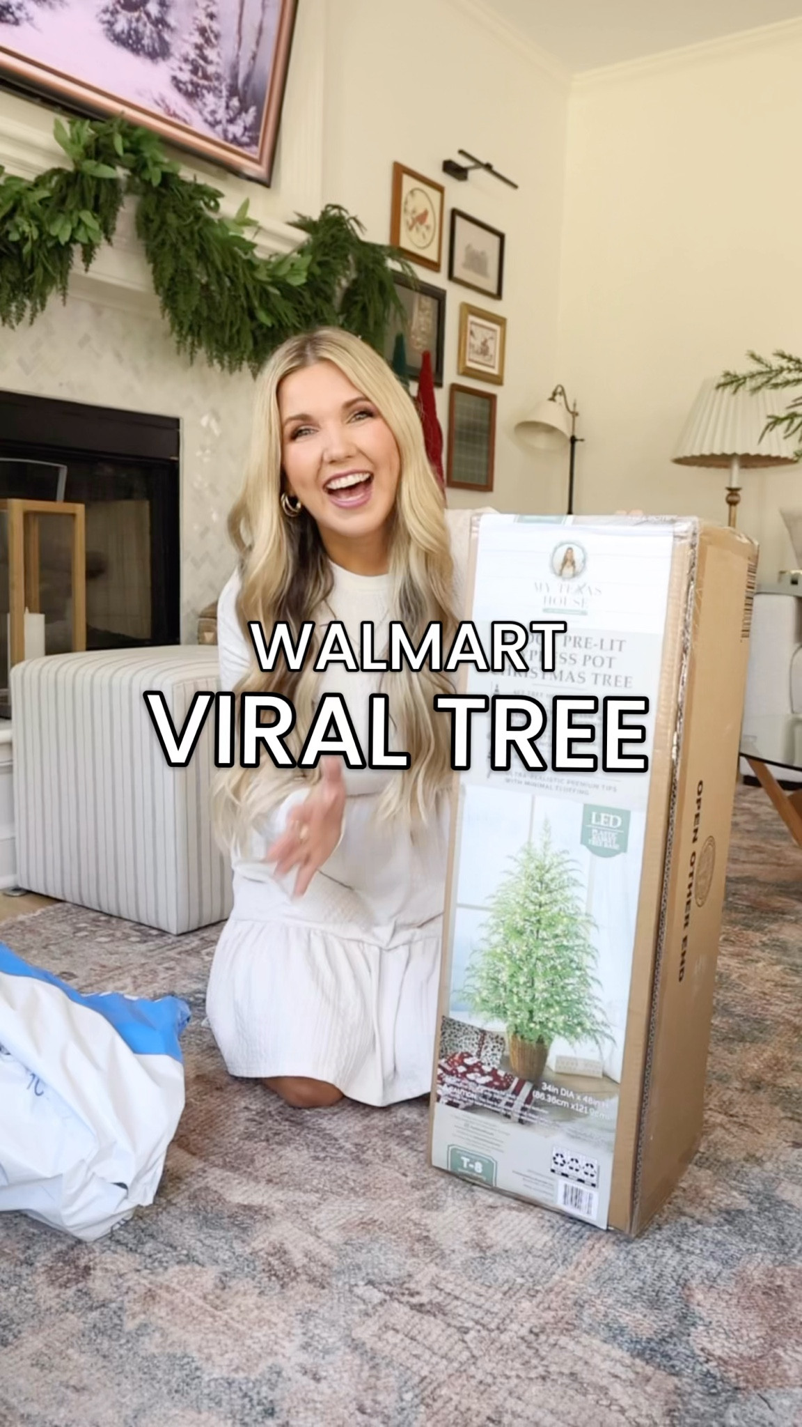These Walmart trees are going viral for a reason! They come in two sizes and will sell out fast. Seriously perfection and so high quality ✨✨
