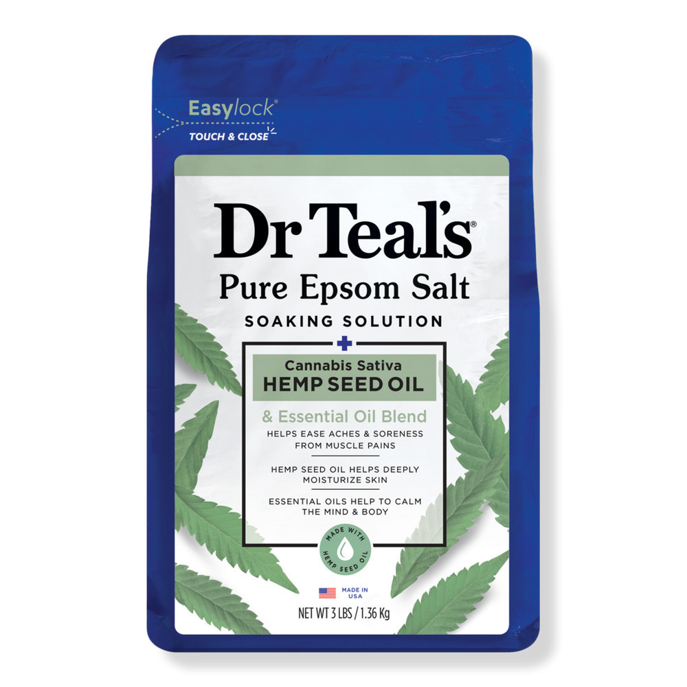 Dr Teal's Cannabis Sativa Hemp Seed Oil Pure Epsom Salt | Ulta