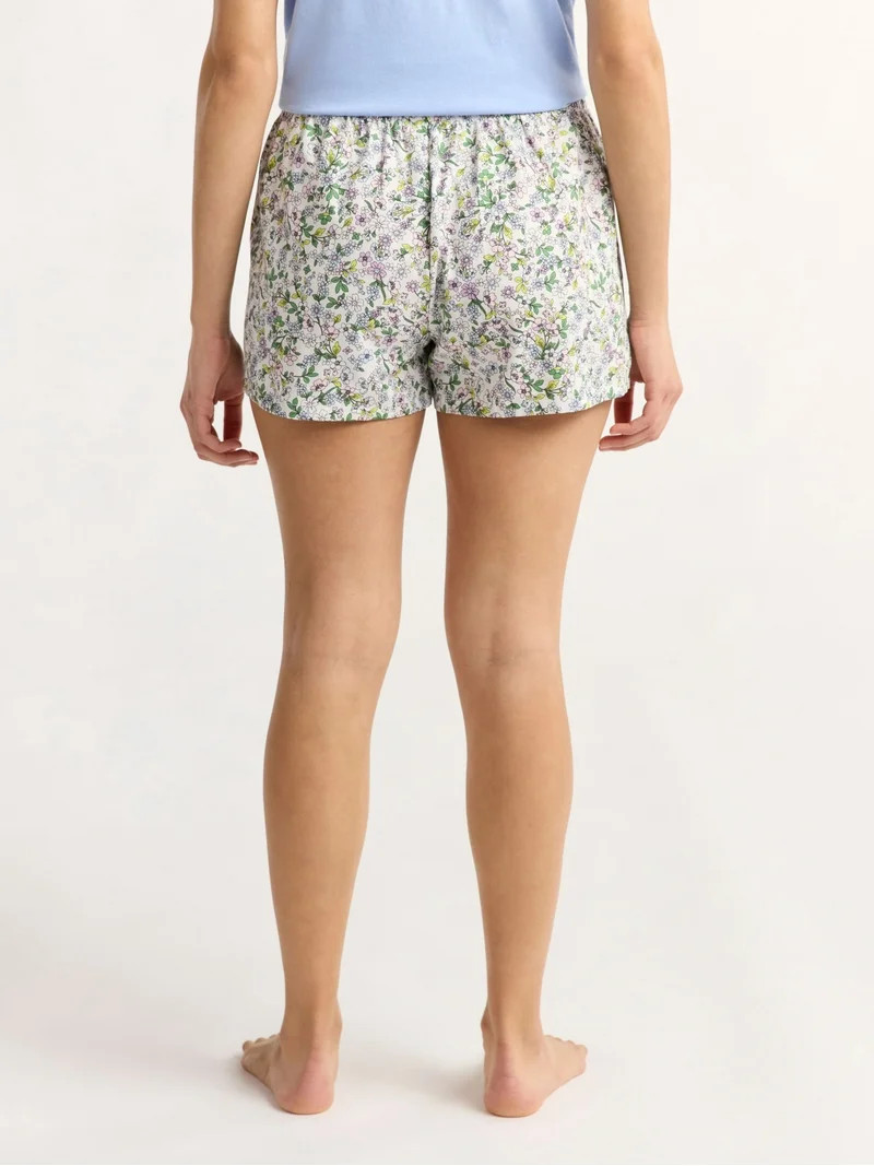 Joyspun Women's Woven Pajama Boxer Shorts, 3'' Inseam, Sizes XS-3X | Walmart (US)