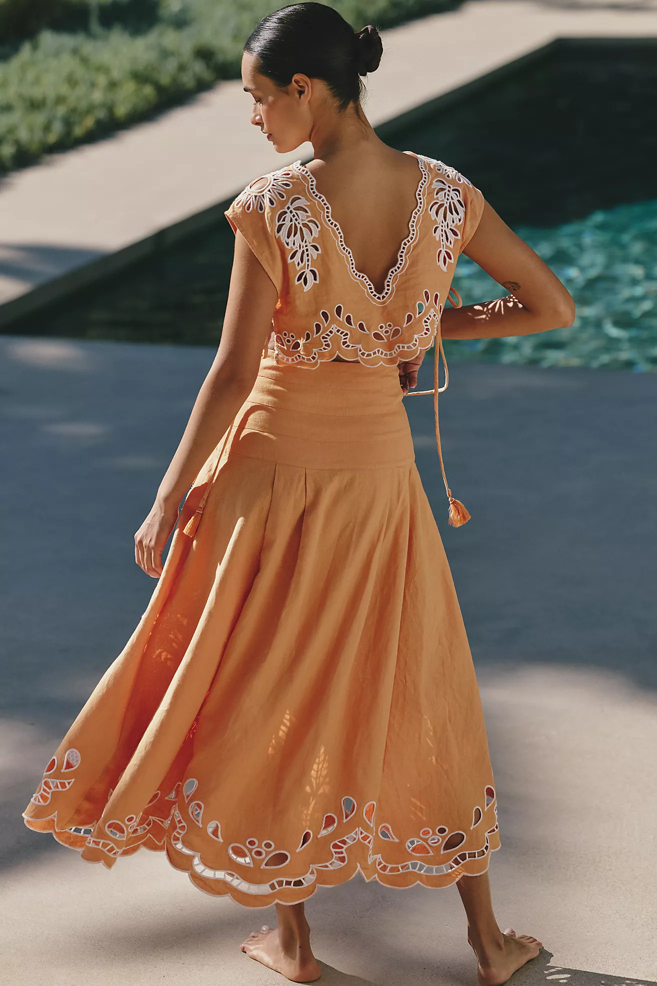 Farm Rio Tropi Camel Maxi Skirt | Anthropologie (US)