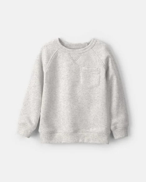 Toddler Boy Fleece Pullover Sweatshirt - Grey | Carter's | Carter's Inc