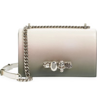 Click for more info about Jeweled Ombré Leather Shoulder Bag