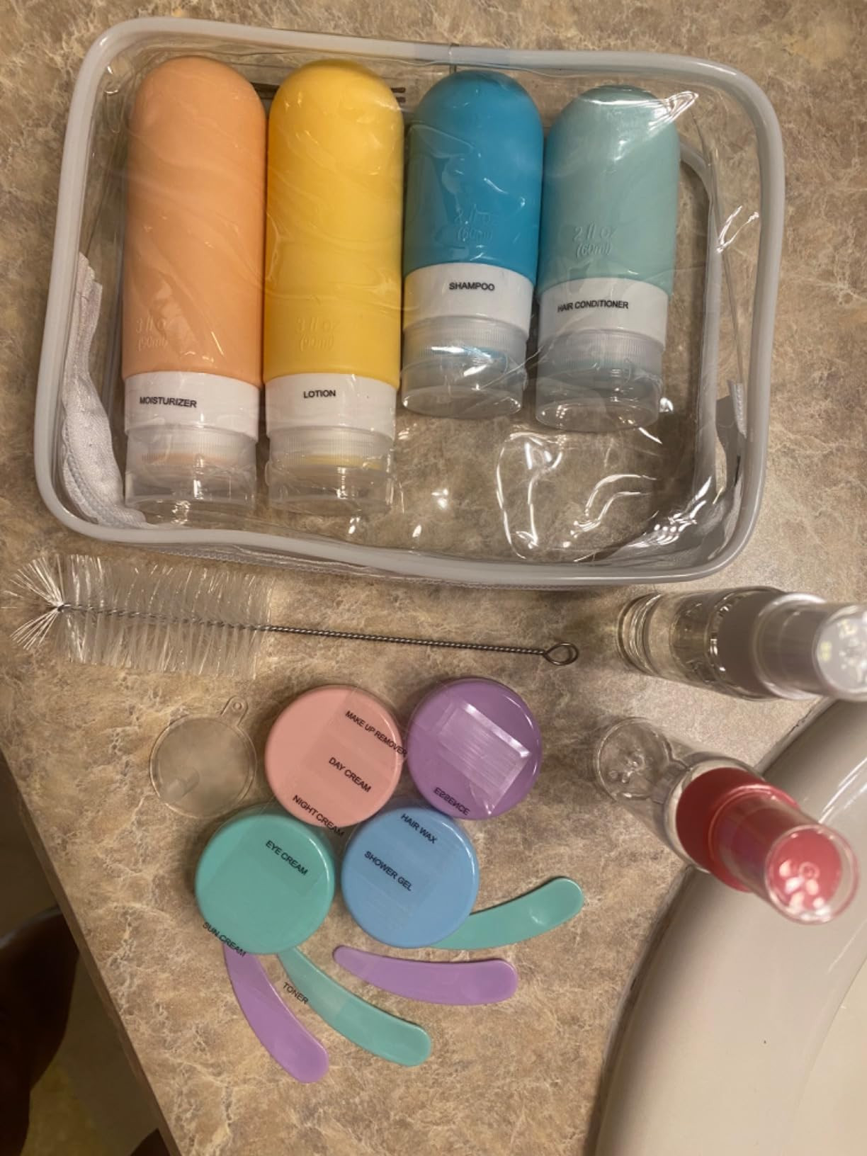 18pack Travel Bottles for Toiletries,TSA Approved Silicone Travel Containers for Toiletries,Leak ... | Amazon (US)