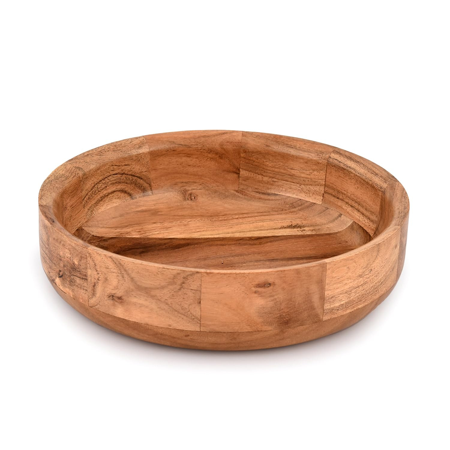 Kaizen Casa Wooden Round Shaped Serving Bowl for Fruit,Dessert Platter Tray Dish Kitchen Dining F... | Amazon (US)