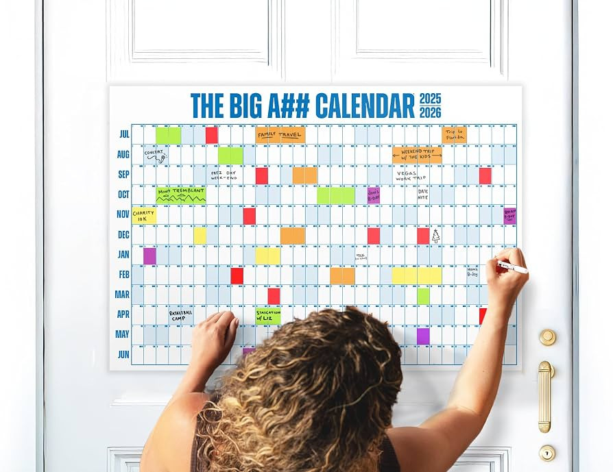 The Big A## Mid-Year 2025-2026 Door Calendar – Dry Erase Door Planner with 12-Month View – In... | Amazon (US)