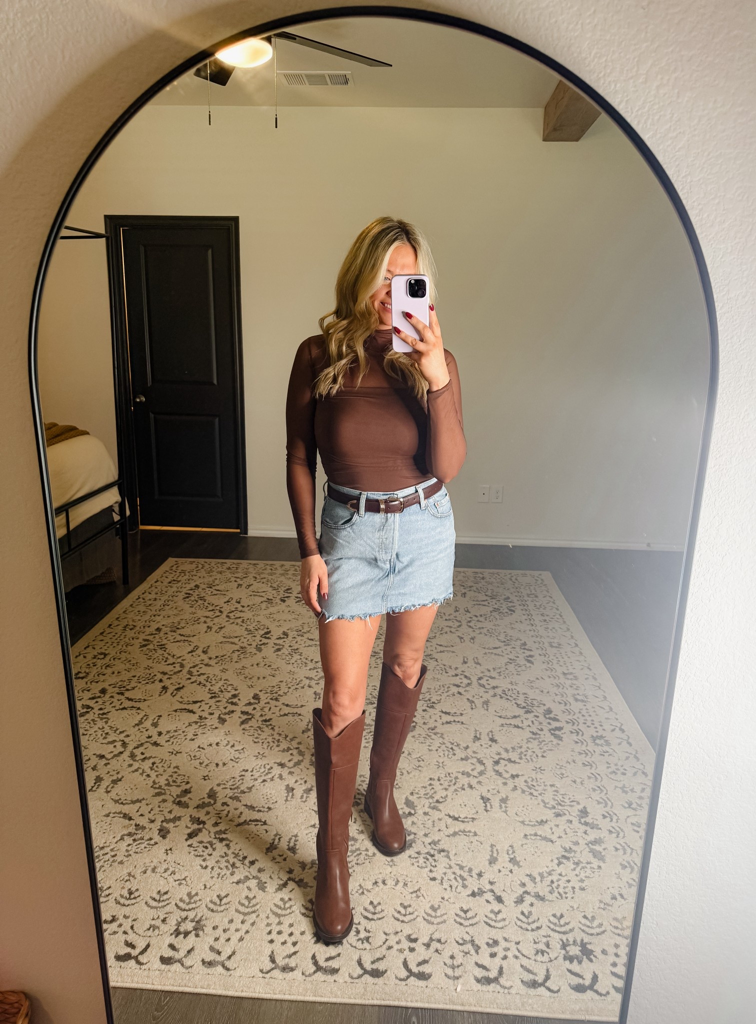 I am obsessed with this outfit! Perfect for Thanksgiving! Size 28 in skirt, M bodysuit 🤎

#LTKFindsUnder50 #LTKStyleTip #LTKSeasonal