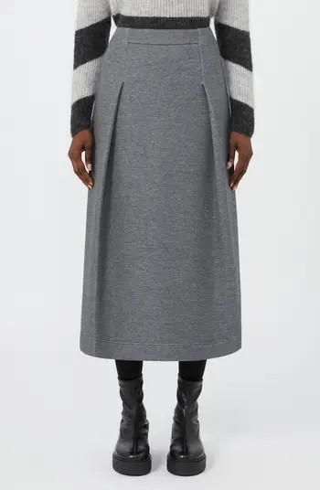 Netto Pleated Jersey Midi Skirt | Nordstrom