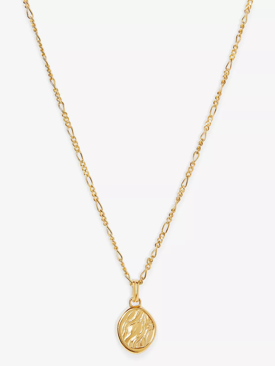 Victoria coin 18ct yellow gold-plated recycled sterling-silver pendant necklace | Selfridges