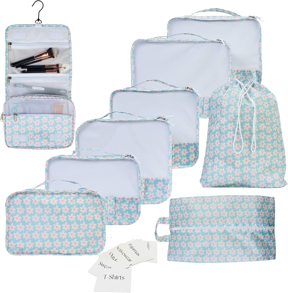 9 Set-Packing Cubes, Suitcase Organizer, Travel Packing Cubes, Travel Bags Organizer for Luggage,... | Amazon (US)