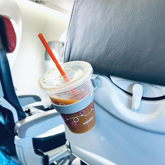 FLYGA Airplane Drink or Phone Holder Travel Accessory (Gray) | Amazon (US)