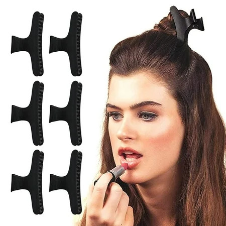 Kitsch Pro Butterfly Hair Clips Black 6 Ct | Walmart (US)