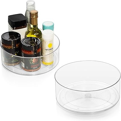 ClearSpace Plastic Lazy Susan Cabinet Organizer – Perfect Under Sink Organizer – Pantry Cabin... | Amazon (US)