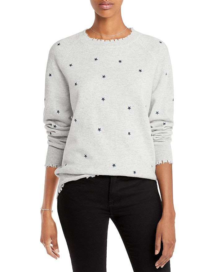 AQUA Cashmere
            
    
                
                    Embroidered Star Cashmere Sw... | Bloomingdale's (US)