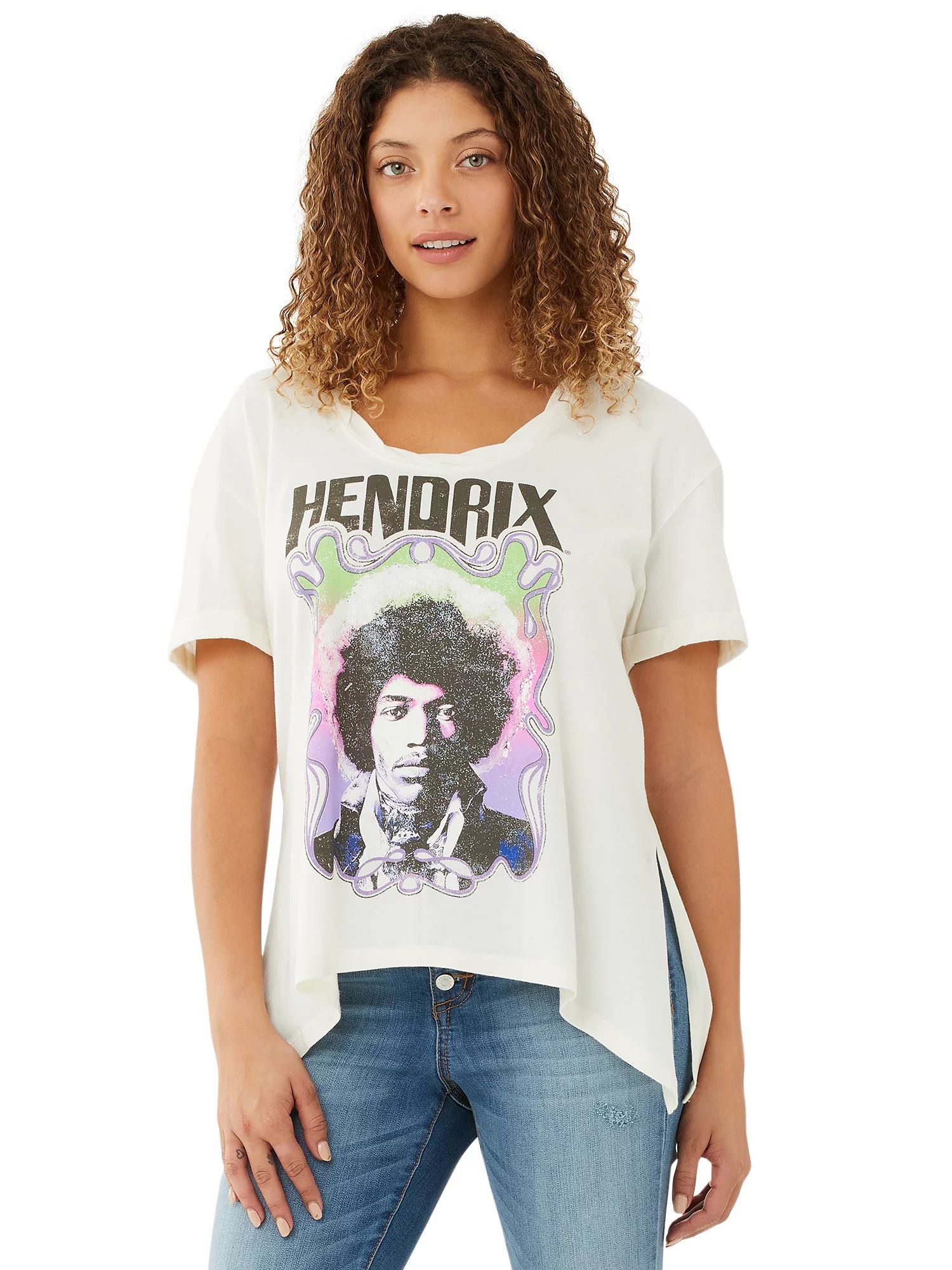 Scoop Women’s Hendrix High-Low Boyfriend T-Shirt - Walmart.com | Walmart (US)