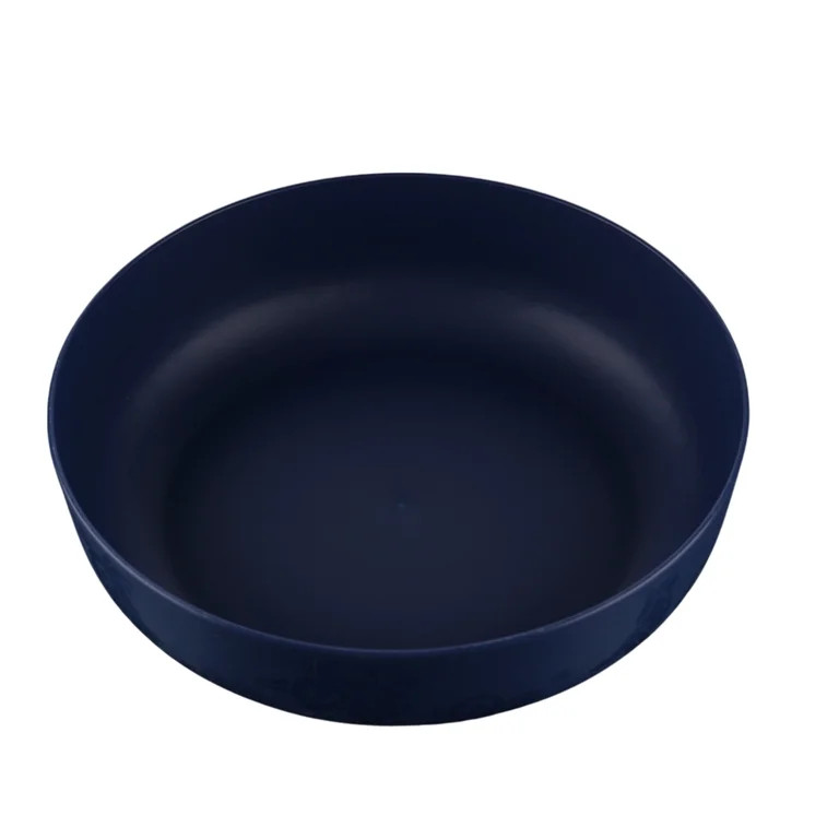 Mainstays 42 Ounce Round Plastic Blueberries Etched Dinner Bowl, Navy | Walmart (US)