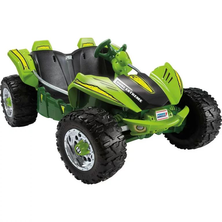 12V Power Wheels Dune Racer Extreme Battery-Powered Ride-On Vehicle with Storage Area, Green | Walmart (US)