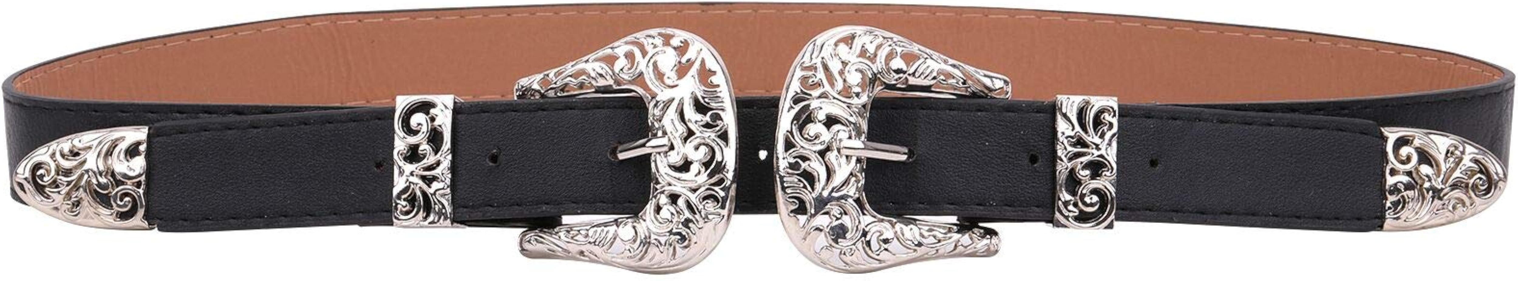 Wedding Decor Vintage Style Double Designer Buckle and Studded Stripe with Rivet for Women Ladies... | Amazon (US)
