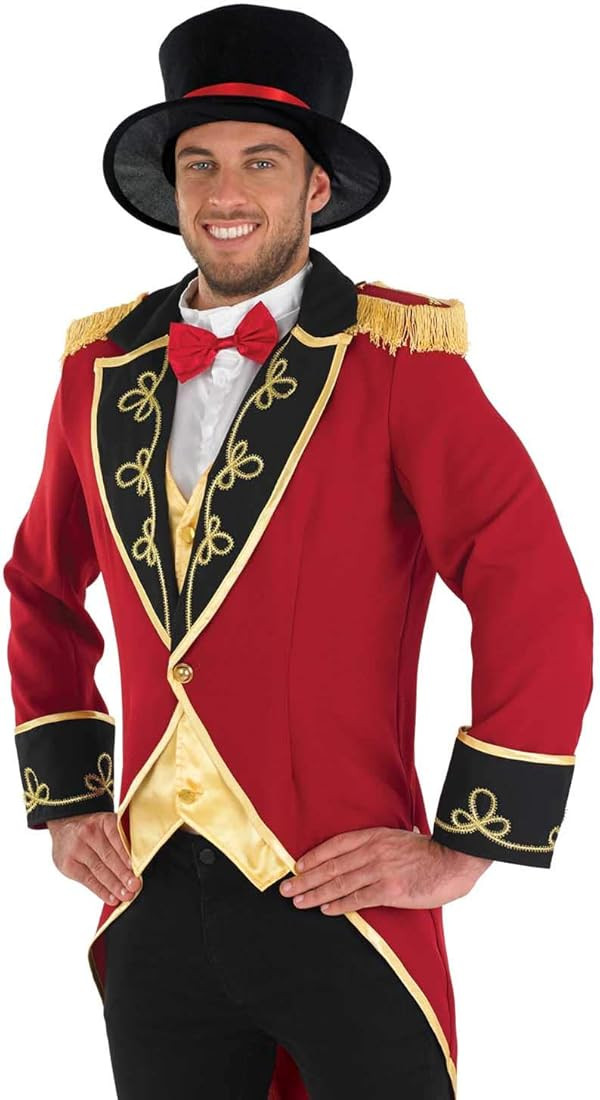 Fun Shack Ringmaster Costume Men Red Circus Showman Ringleader Lion Tamer Adult Halloween Costume... | Amazon (US)