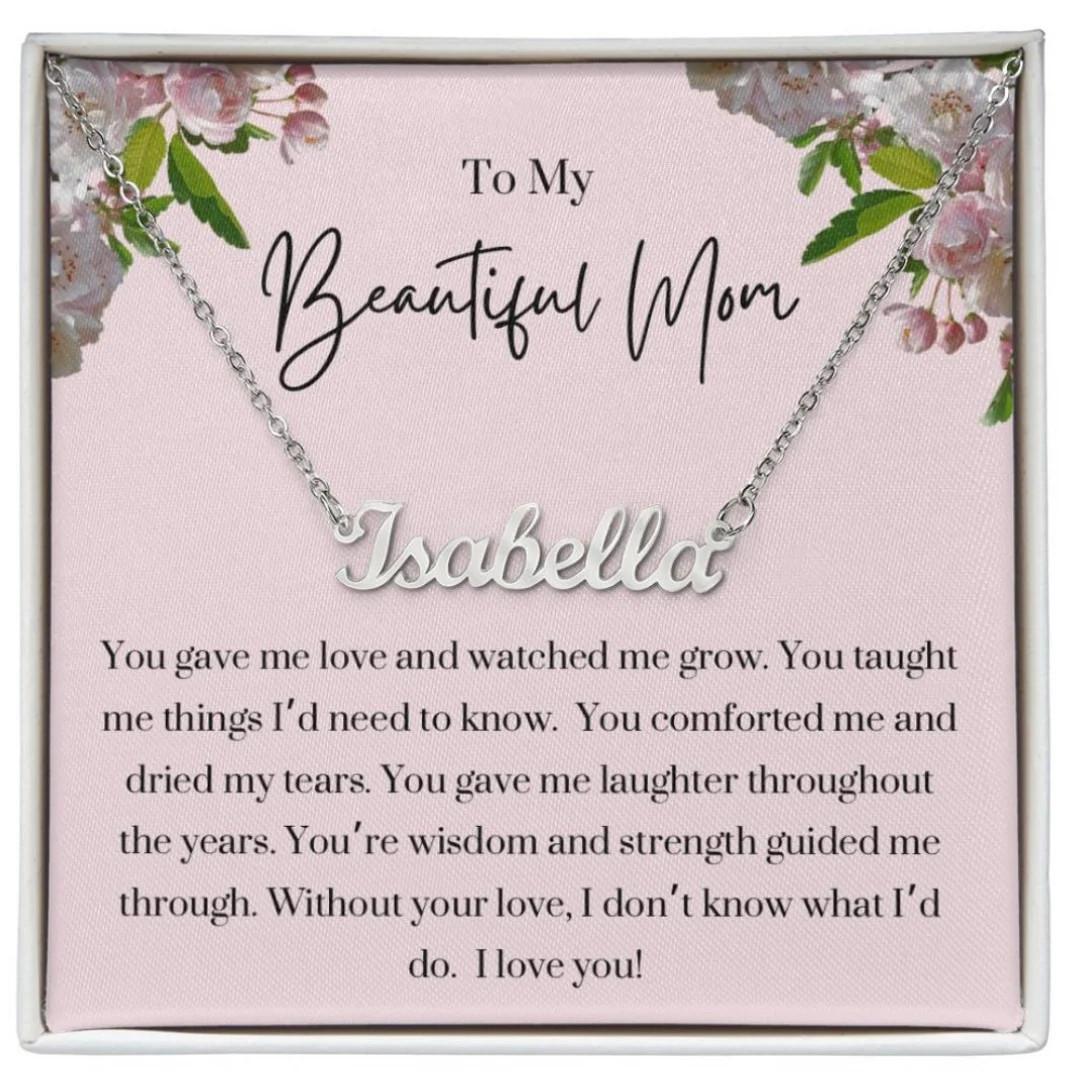 To My Mom Name Necklace Custom Personalized Jewelry Gift | Etsy (US)