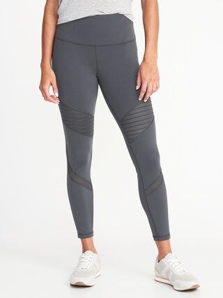 High-Rise 7/8-Length Moto Compression Street Leggings for Women | Old Navy US