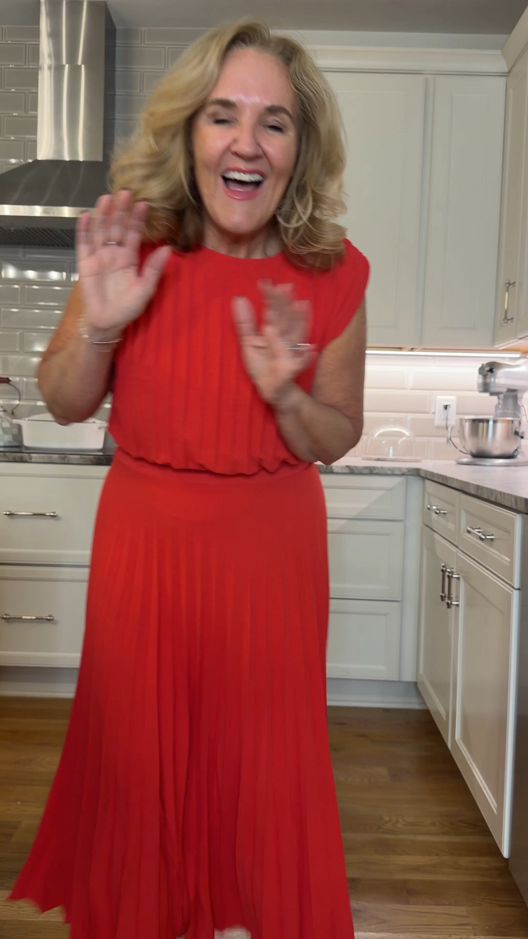 Ok I love this nw that I’ve seen the video!!! Comes in cream or black too. 
Wearing a medium in all new Walmart arrivals. These will go fast! 
Chicos blouse size 1.0