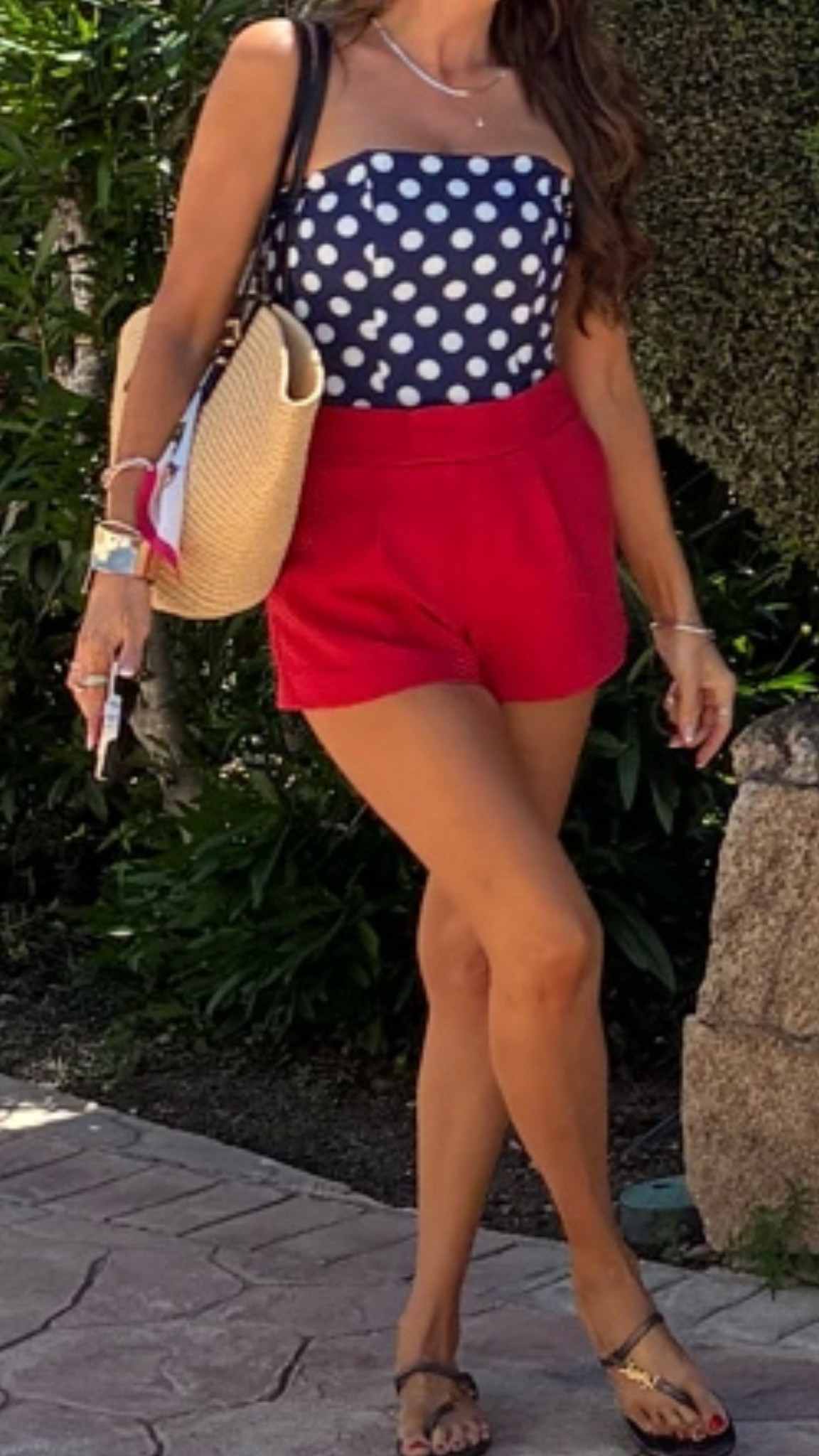 @Revolve  corset top navy blue polka dot

#LTKgrwm #LTKootd
