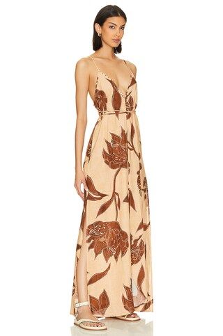 BOAMAR Sky Long Dress in Coffee Flowers from Revolve.com | Revolve Clothing (Global)