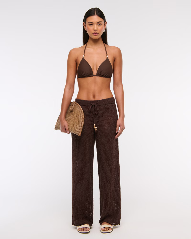Women's Mid Rise Crochet-Style Coverup Pant | Women's Swimwear | Abercrombie.com | Abercrombie & Fitch (US)