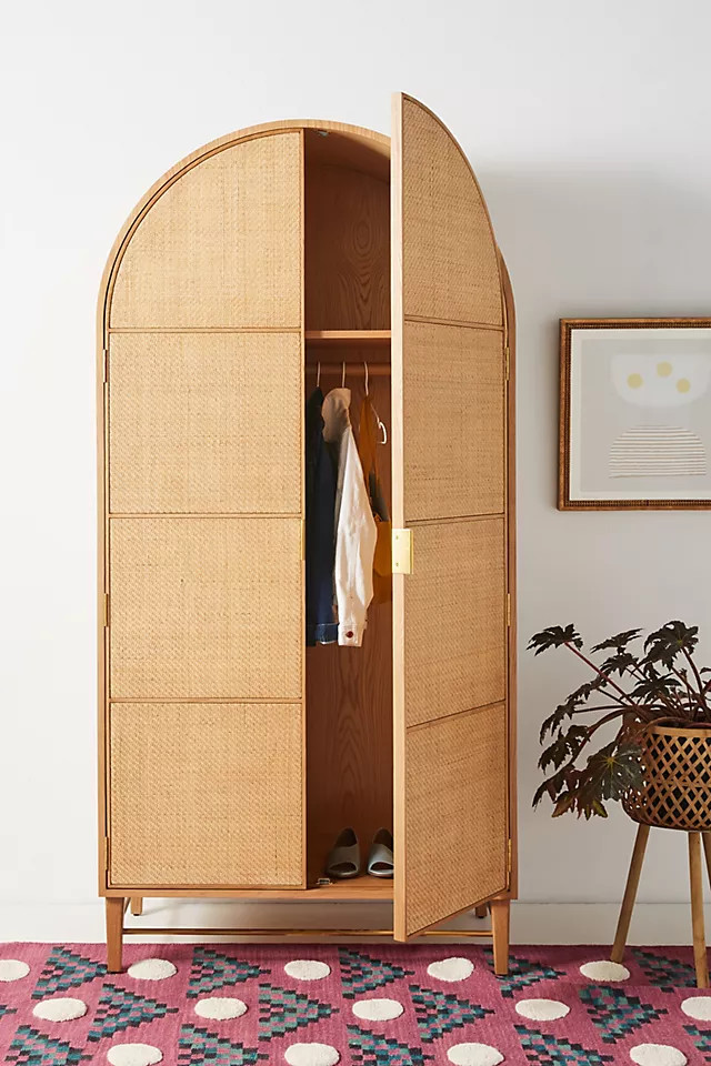 Wallace Cane and Oak Armoire | Anthropologie (US)