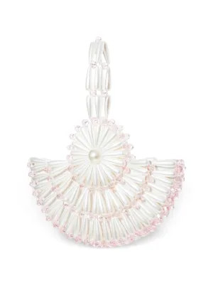 0711 Clutch Selene Mini Con Finte Perle | Bianco | FARFETCH IT | Farfetch Global