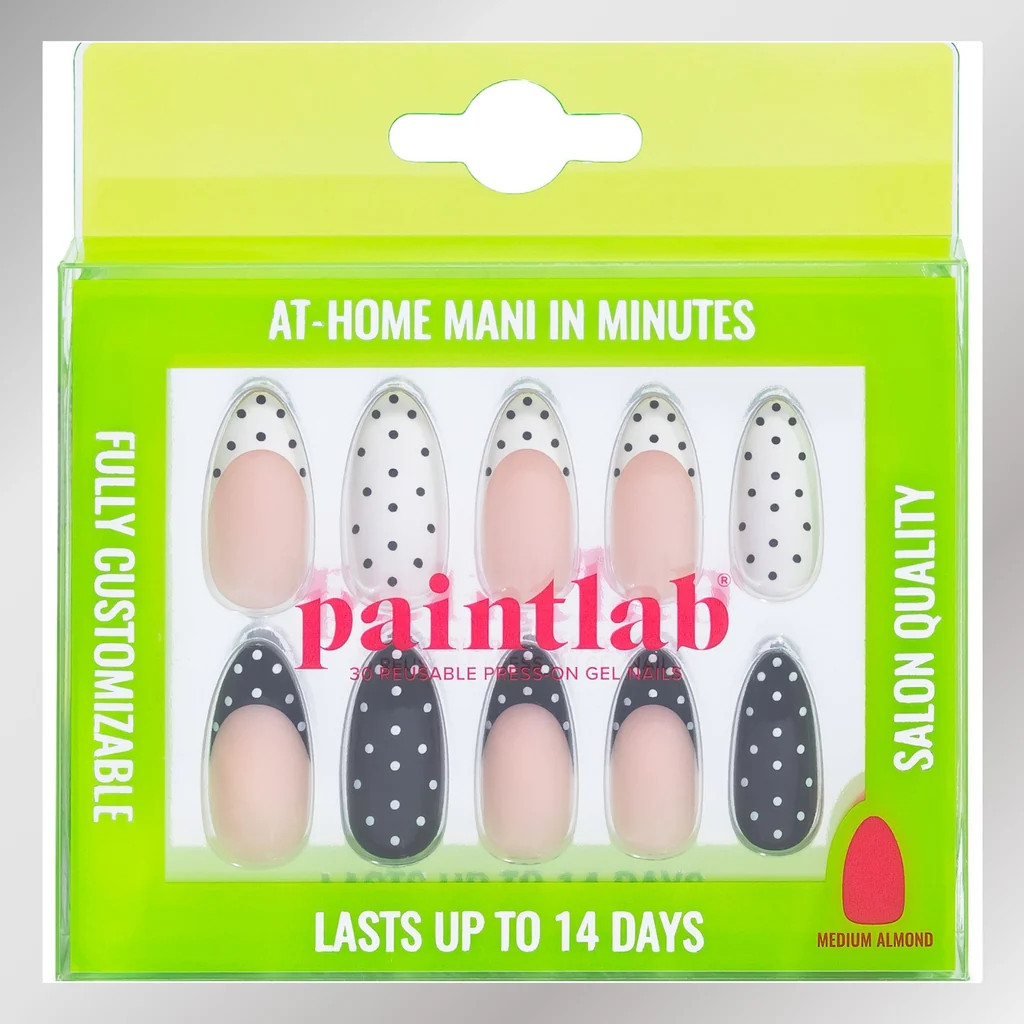 Polka Dot Couture Almond Press-On Nails | PaintLab