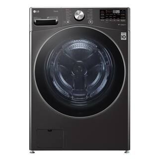 LG Electronics 27 in. 5.0 cu. ft. Mega Capacity Black Steel Smart Front Load Washer with TurboWas... | The Home Depot