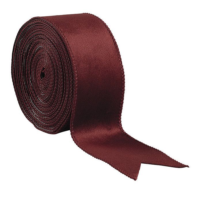 Wide Garnet Red Velvet Ribbon Wire Edge | Ballard Designs, Inc.