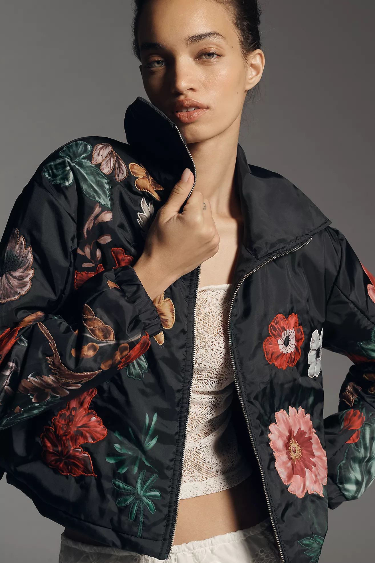 By Anthropologie Floral Bomber Jacket | Anthropologie (US)