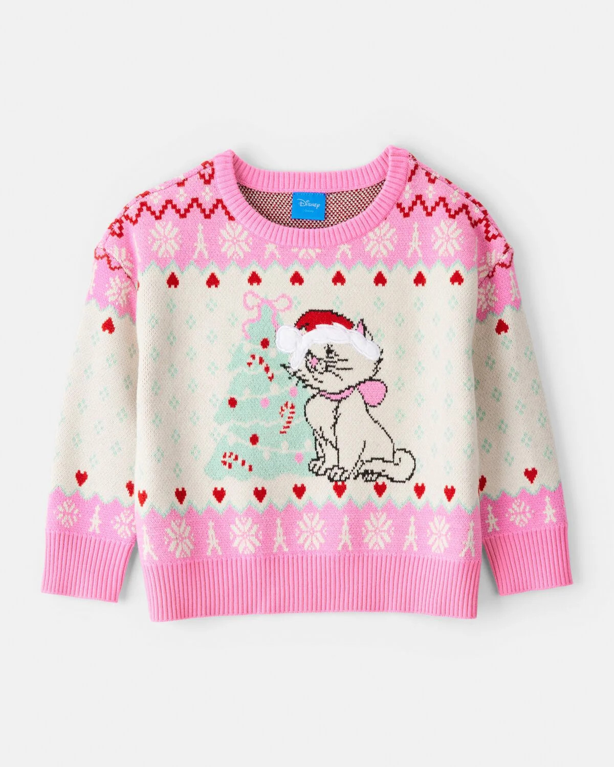 Toddler Girl Disney© The Aristocats Christmas Sweater - Pink | Carter's Inc