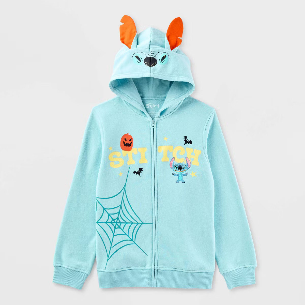 Kids' Halloween Stitch Zip-up Sweatshirt - Blue | Target