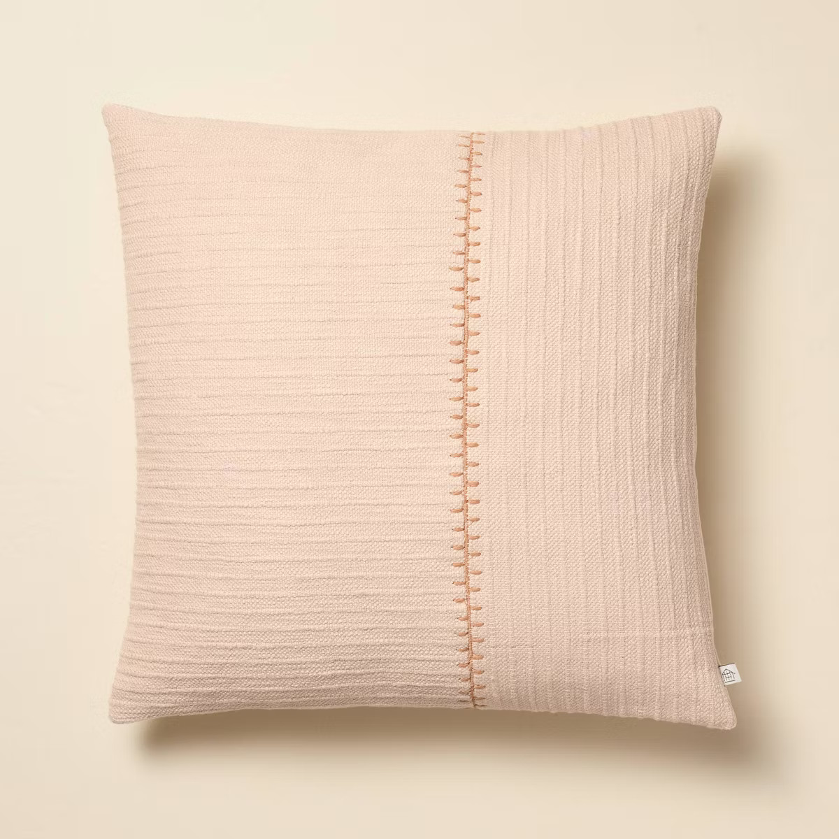 18"x18" Textured Stitch Stripe Square Throw Pillow - Hearth & Hand™ with Magnolia | Target
