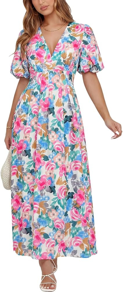 Women's Summer Floral Maxi Dress Spring Wedding Guest Dress 2026 | Amazon (US)