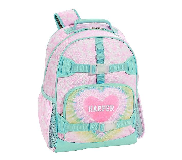 Mackenzie Pink Heart Tie-Dye Backpacks | Pottery Barn Kids