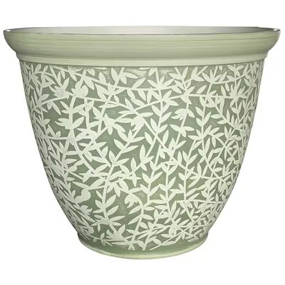 Ready Refill 12.28-in x 9.59-in Green Plastic Planter with Drainage Holes | Lowe's