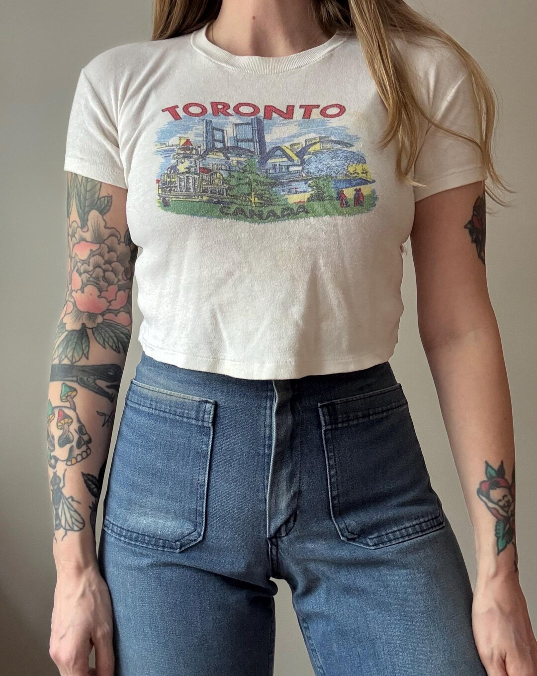 1960s Toronto Souvenir Tee White Graphic T Shirt Youth Petite Xs Tee 60s - Etsy Canada | Etsy (US)