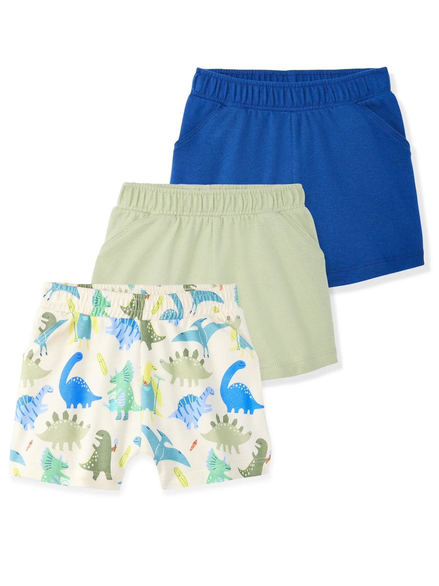 Garanimals Baby Boy Cotton Pull-On Shorts, Solids & Prints, 3-Pack, 0–24M | Walmart (US)