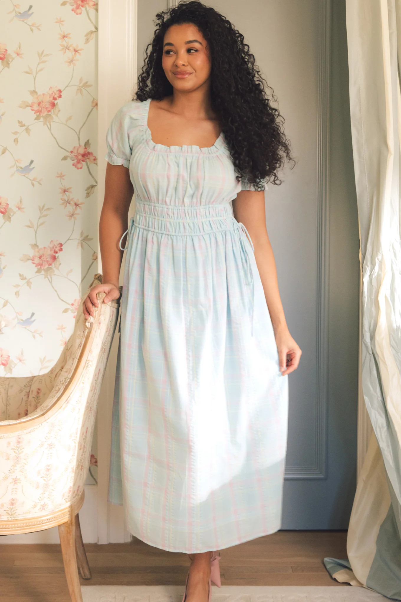 Thalia Dress in Pastel Plaid | Ivy City Co