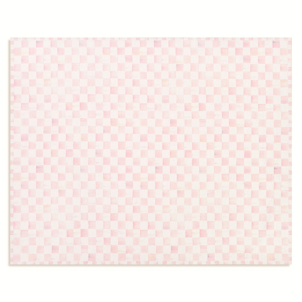 Rosy Checkered 8' x 10' Washable Rug | MacKenzie-Childs