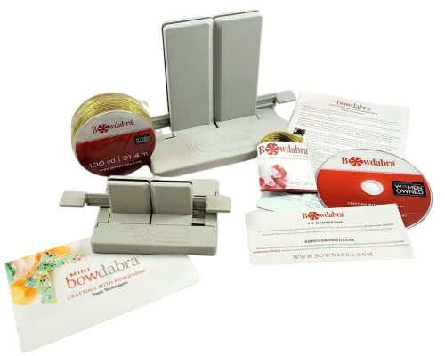 Bowdabra Bow Maker with Large Bowdabra, Mini Bowdabra, 100yd Gold Bow Wire for Ribbon Gift Bows, Swags, Decorations, Hair Bows, Party Favors, Corsages, Wreath Bows, Christmas Decor | Amazon (US)