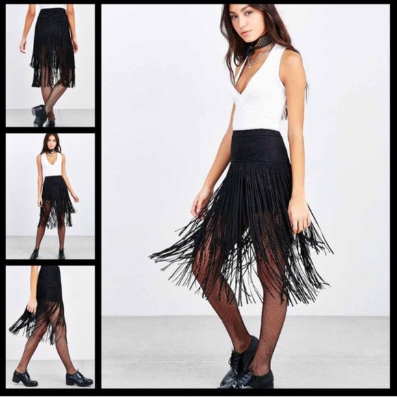 Urban Outfitters Wallflower Grazing Fringe Skirt | Poshmark