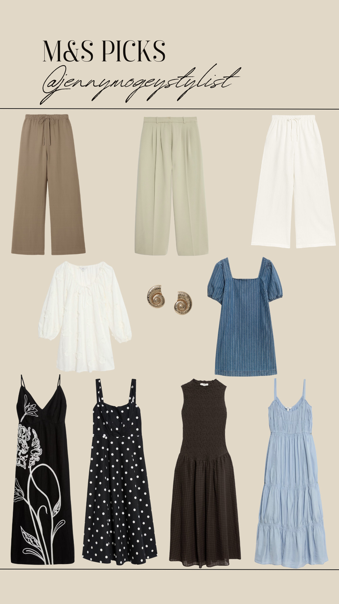 M&S Picks, Trousers, Dress, Earrings 

 #LTKuk #LTKsummer #LTKstyletip